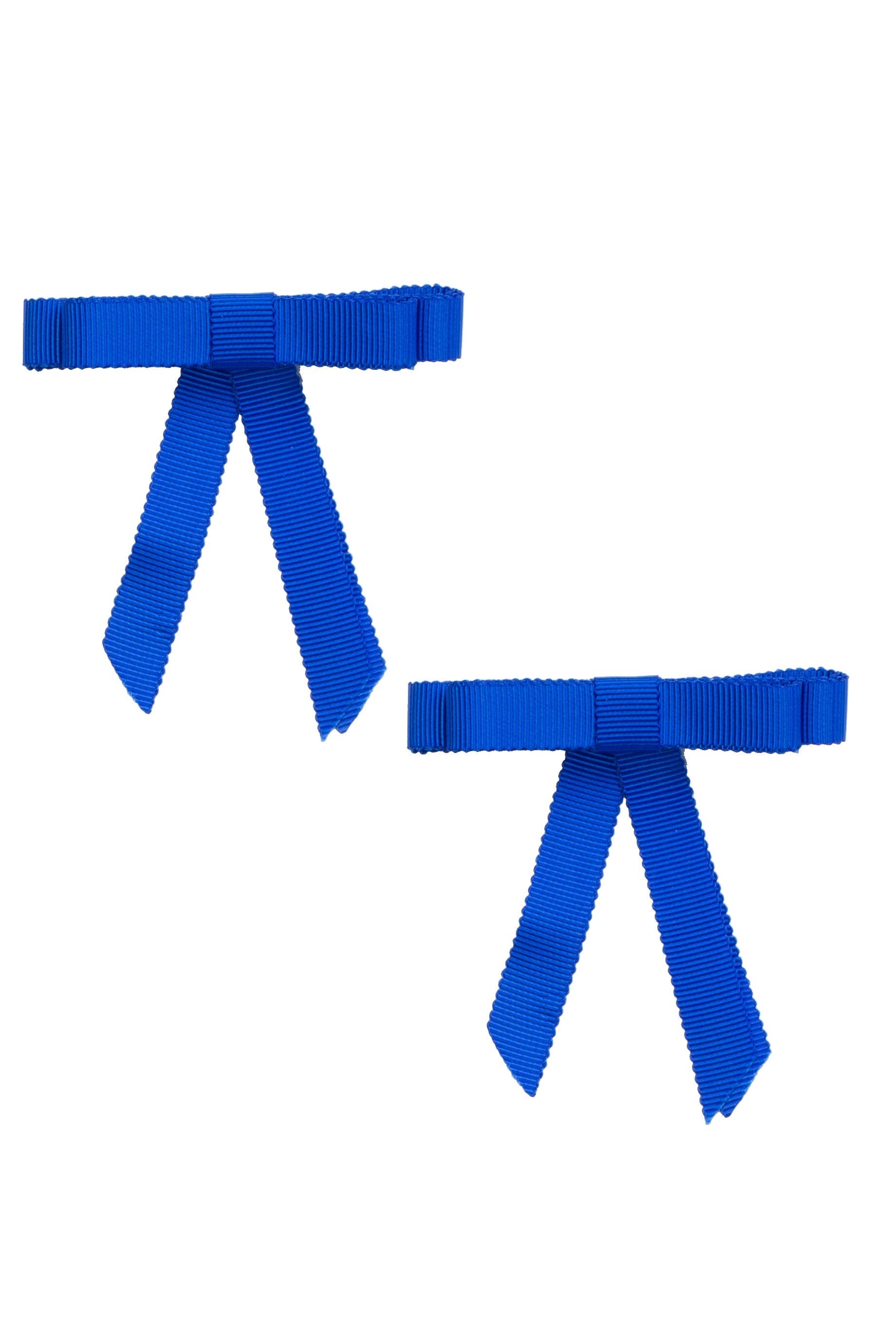 Grosgrain Bow Clip Set (2) - Electric Blue - PROJECT 6, modest fashion