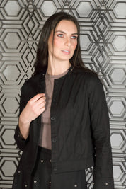 Metallic Bloom Jacket Black