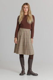 Plaid Pleated Skirt