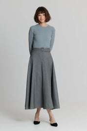 Fit and flare skirts gray