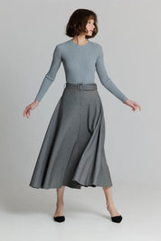Fit and flare skirts gray