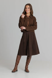Pinstripe jacket brown