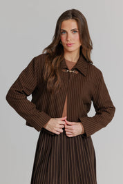 Pinstripe jacket brown