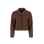 Pinstripe jacket brown