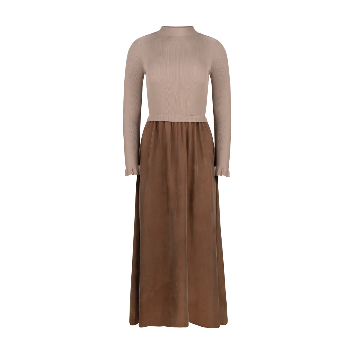 Two tone pointelle Maxi Brown