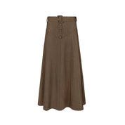 Fit and flare skirt brown
