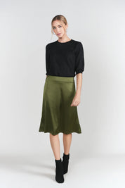 Naomie Slip Skirt 23"- Olive