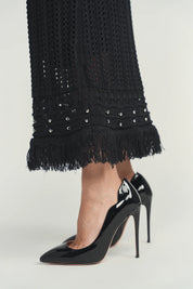 Shimmer Knit Dress & Cardigan - Gold Hue