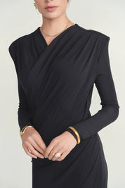 Cascade Dress - Navy