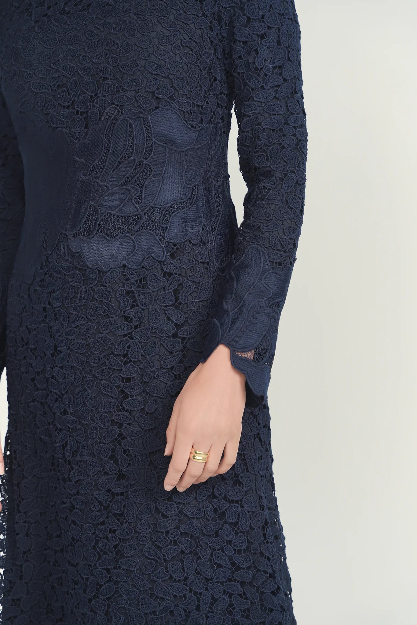 Lace Flare Midi Dress