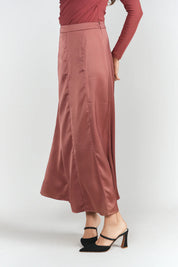 Paneled Slip Skirt Maxi- Spice