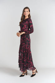 Jodi Skirt- Fuchsia Florals