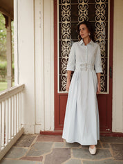 Double Buckle Dress Blue