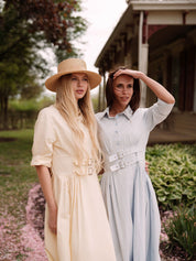Double Buckle Dress Blue