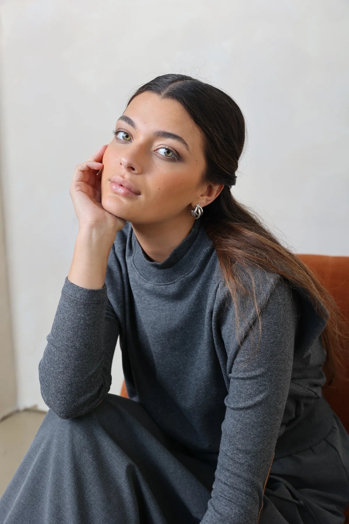 Leather Elbow Patch Tneck
