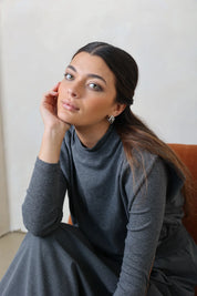 Leather Elbow Patch Tneck