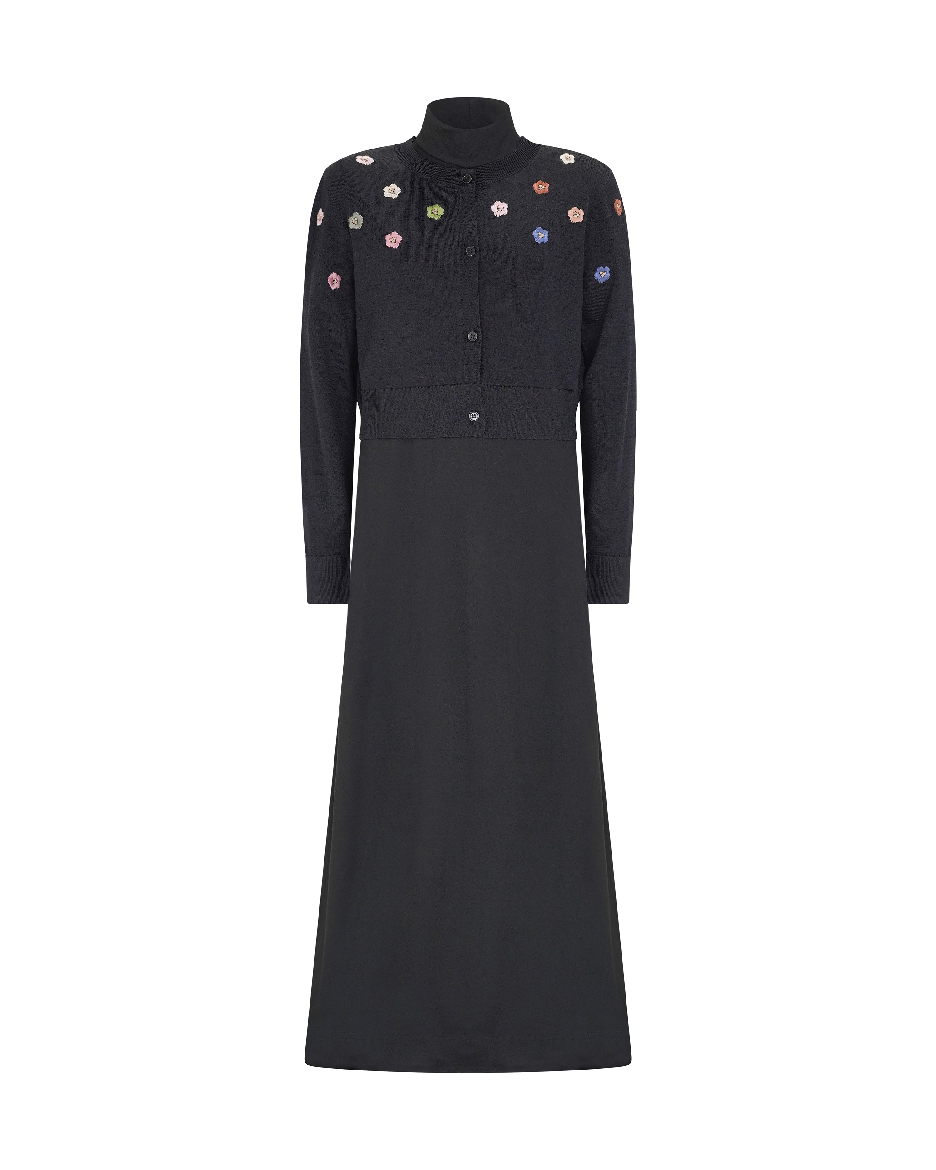 AVA EMBROIDERED CARDI MAXI