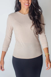 ROMI TEE 3/4 SLEEVES BEIGE