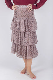 GIA SKIRT (BROWN PATTERN)