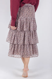 GIA SKIRT (BROWN PATTERN)