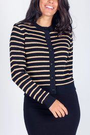 PAIGE CARDIGAN (BLACK/KHAKI)