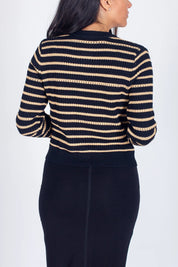 PAIGE CARDIGAN (BLACK/KHAKI)