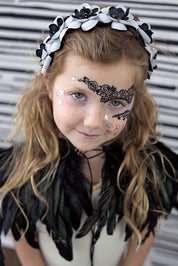 Floral Crown - White/Black - PROJECT 6, modest fashion