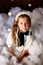 Carnation Hard Headband - Dove Ivory