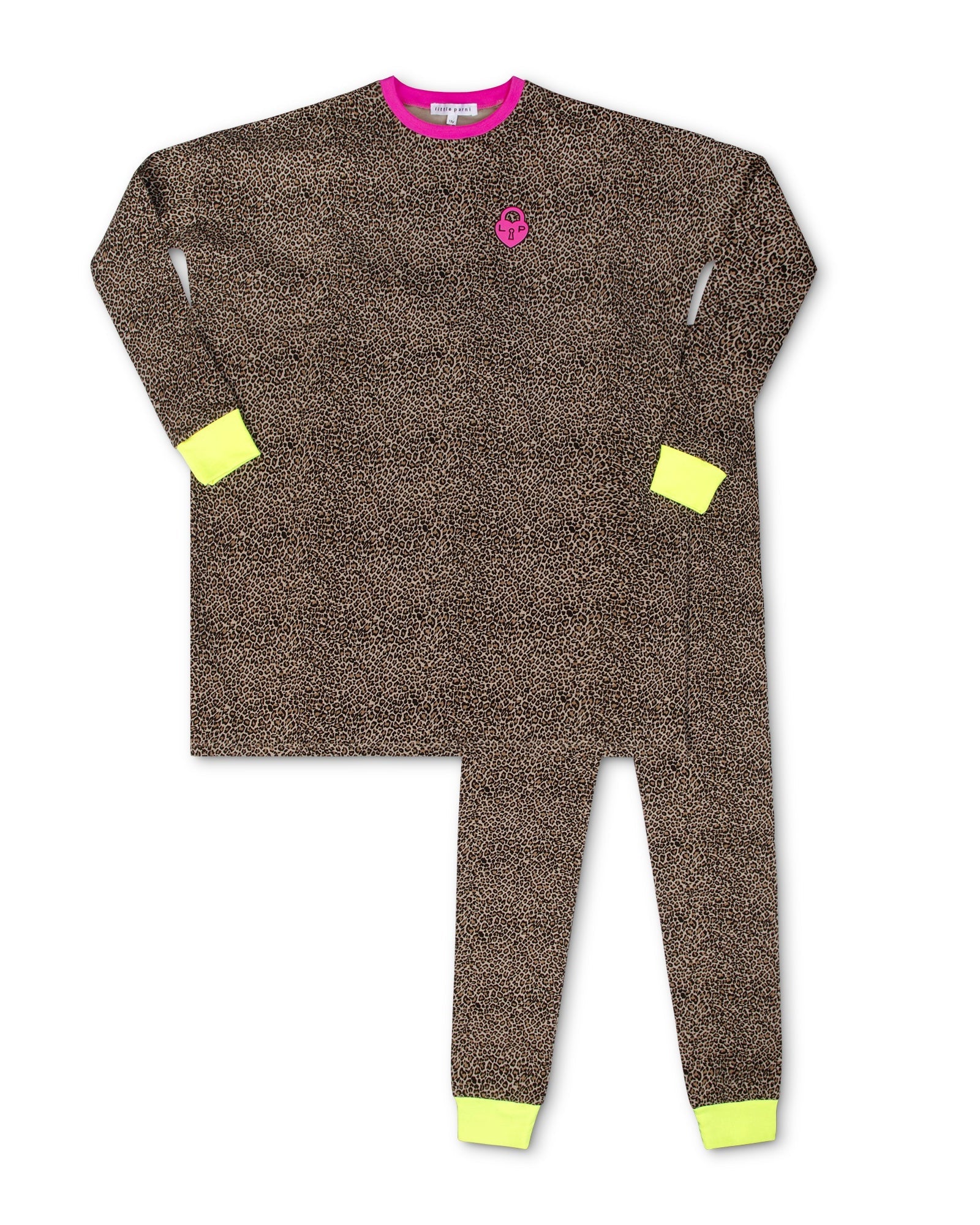 Leopard Teen PJs Hot Pink