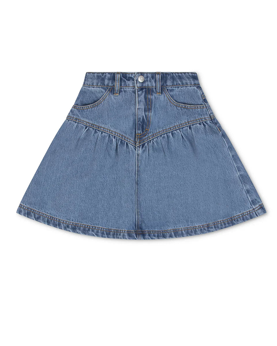 Classic Denim Short Skirt Blue