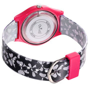 Ovvel Girls Analog Watch for kids – Black & White Bows