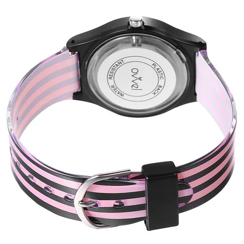 Ovvel Girls Analog Watch for kids  – Black Bow