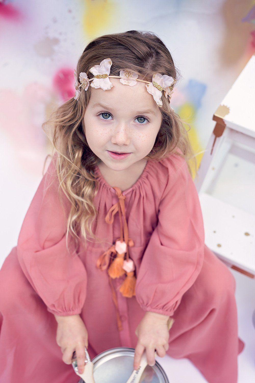 Butterfly Hair Wrap - Blush with Gold Glitter - PROJECT 6, modest fashion