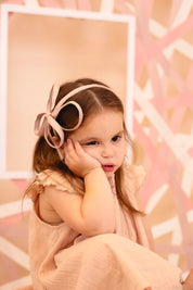 Orchid Butterfly Bow Headband - Hot Pink