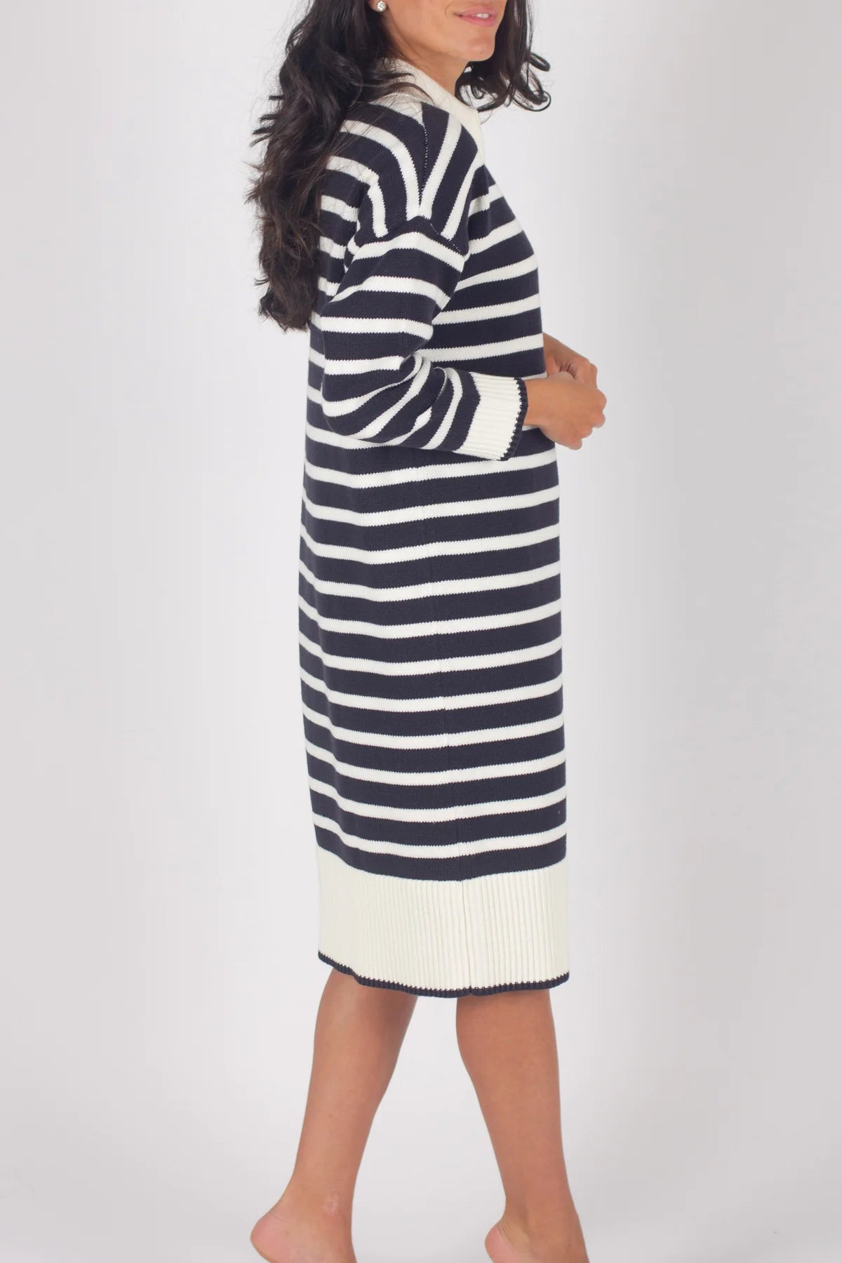 JASMINE DRESS 37" (BLACK/WHITE)