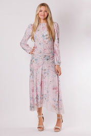 MESH DRESS WITH RUCHING (26107)