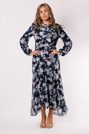 MESH DRESS WITH RUCHING (26108)