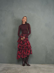 Angled Tiered Skirt