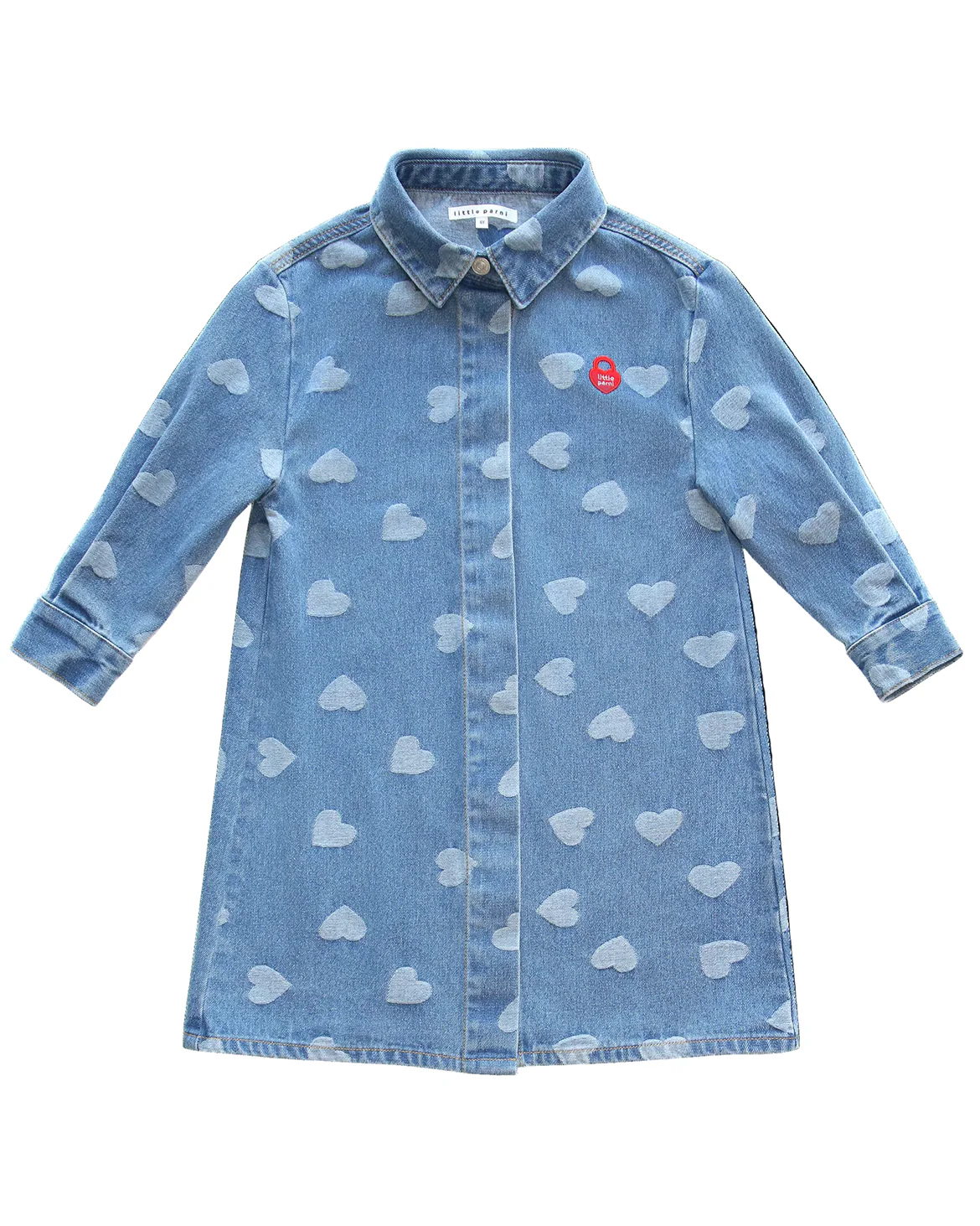 Heartprint Denim Shirtdress – THE ADDRESS