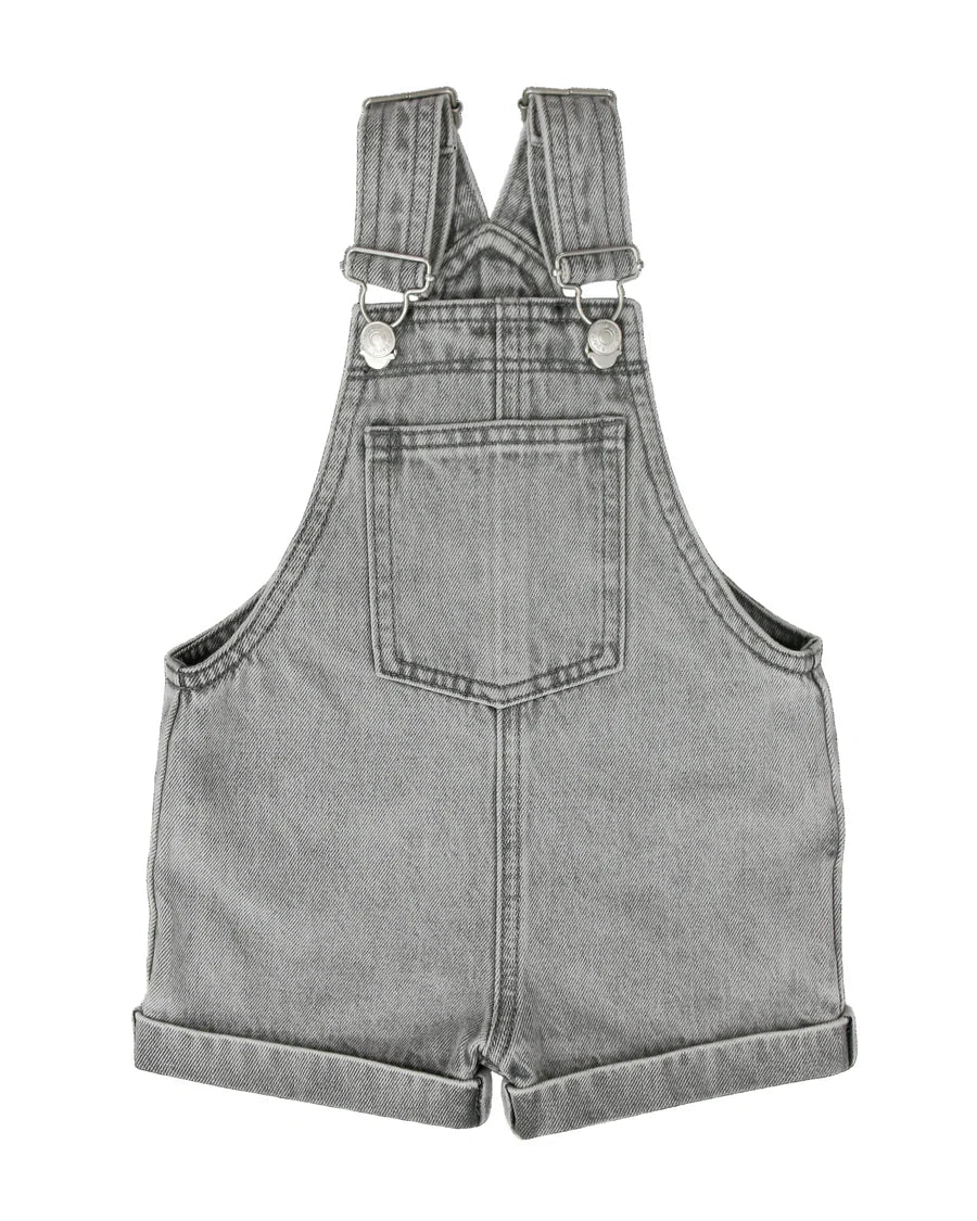 Classic Denim Overalls Grey