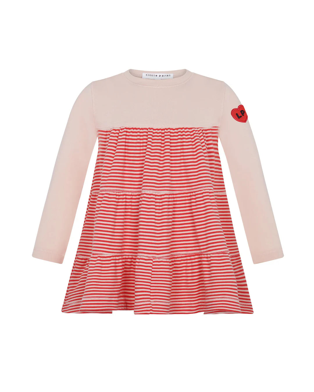 Heart Play Long Sleeve Dress Pink