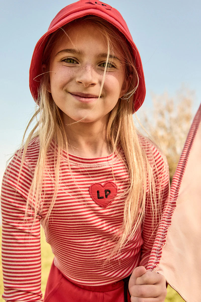 Heart Play Long Sleeve Tee Pink
