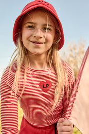 Heart Play Long Sleeve Tee Pink