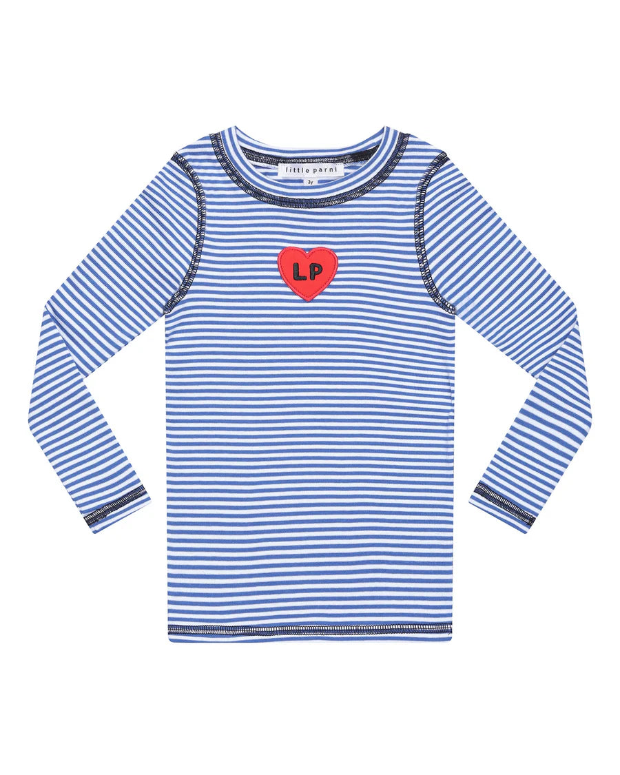 Heart Play Long Sleeve Tee White