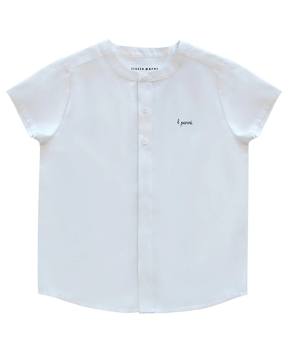 Boys Wrinkle Free Mandarin Collar - Short Sleeves