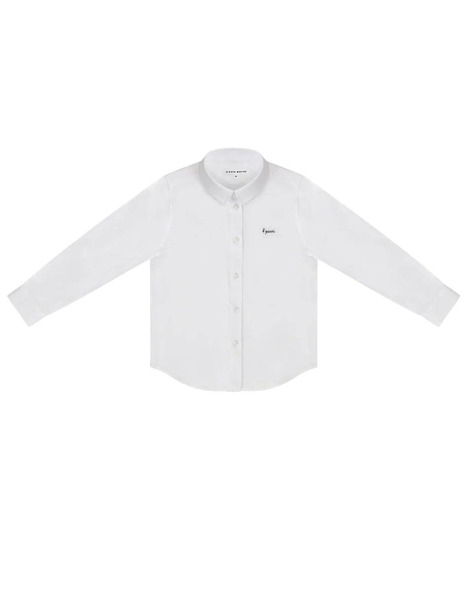 Boys White Shirt - Long Sleeves Black