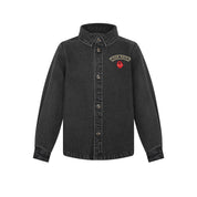 Embroidered Patch Denim Shirt