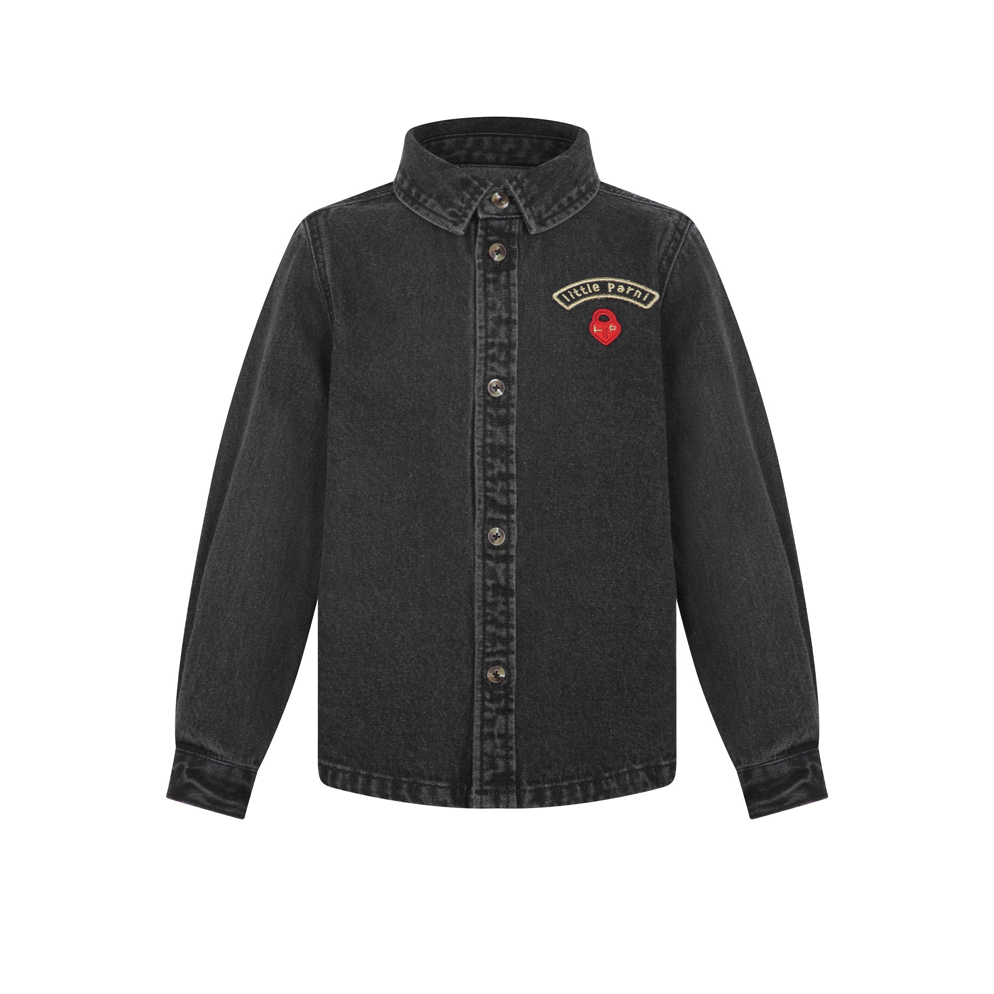 Embroidered Patch Denim Shirt