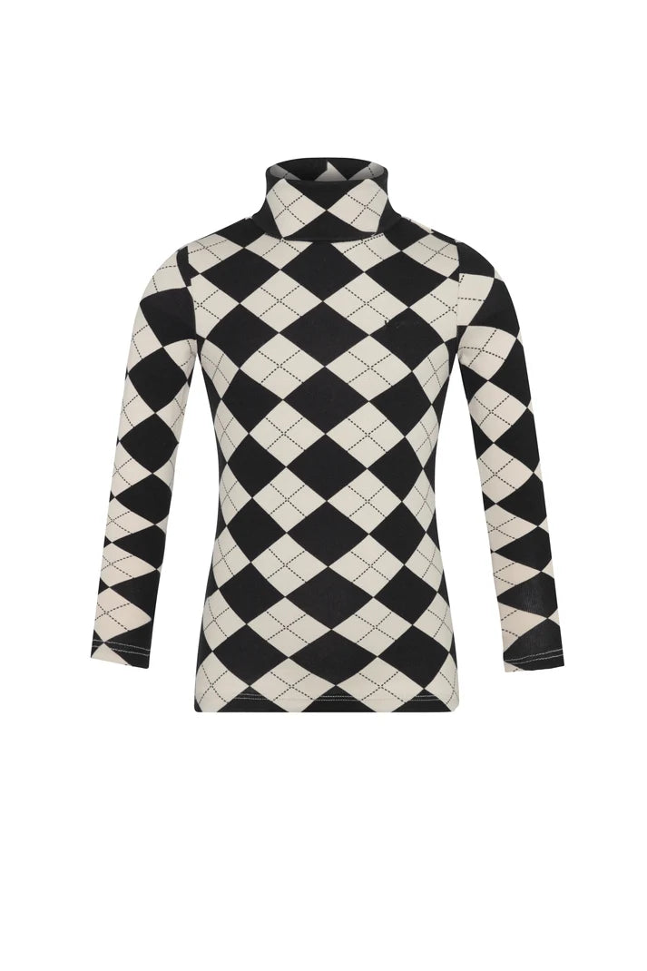 Casual Argyle Turtleneck