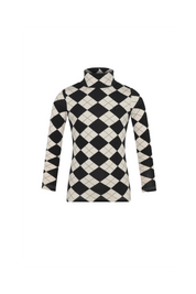 Casual Argyle Turtleneck